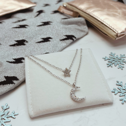 Christmas Party Ready Letterbox Gift – ROSE GOLD. Sparkle Socks, Necklace, Scrunchie &amp; Purses for Her