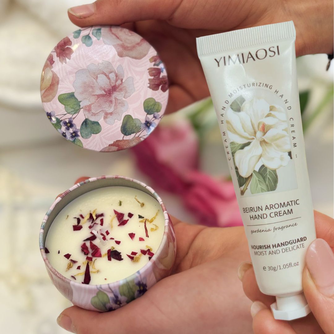 Hand cream with floral design and Yimiaosi branding