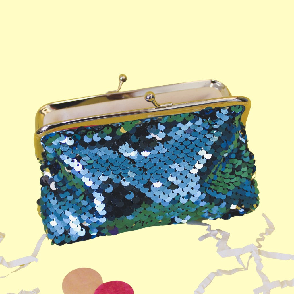 Two Tone Sequin Purse