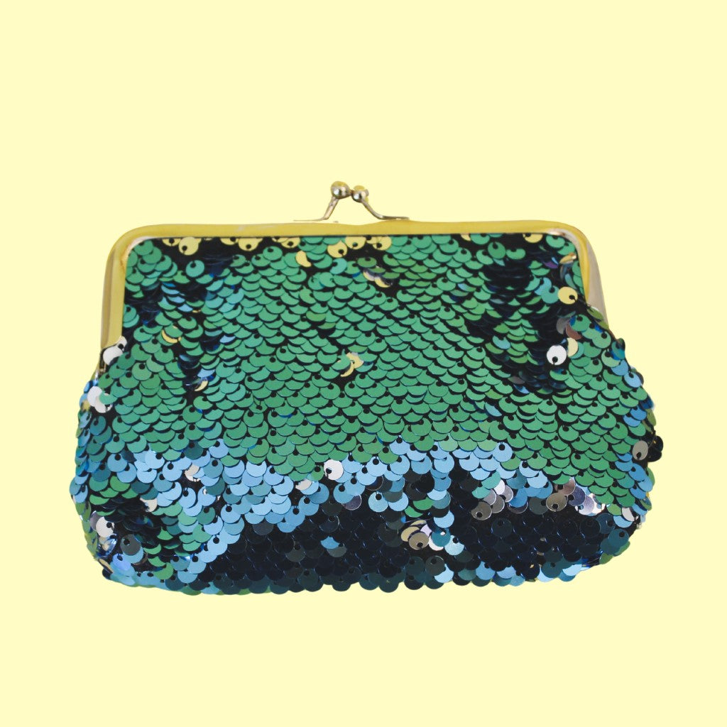 Two Tone Sequin Purse