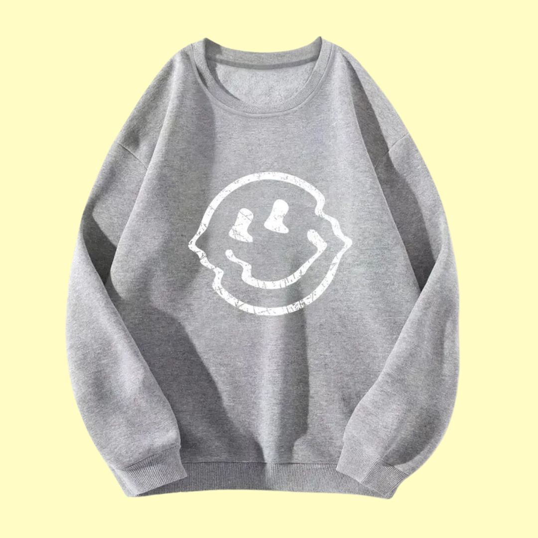 Smiley Sweatshirt - Grey