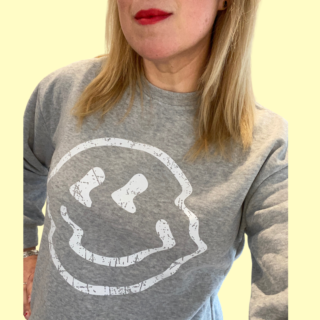 Smiley Sweatshirt - Grey