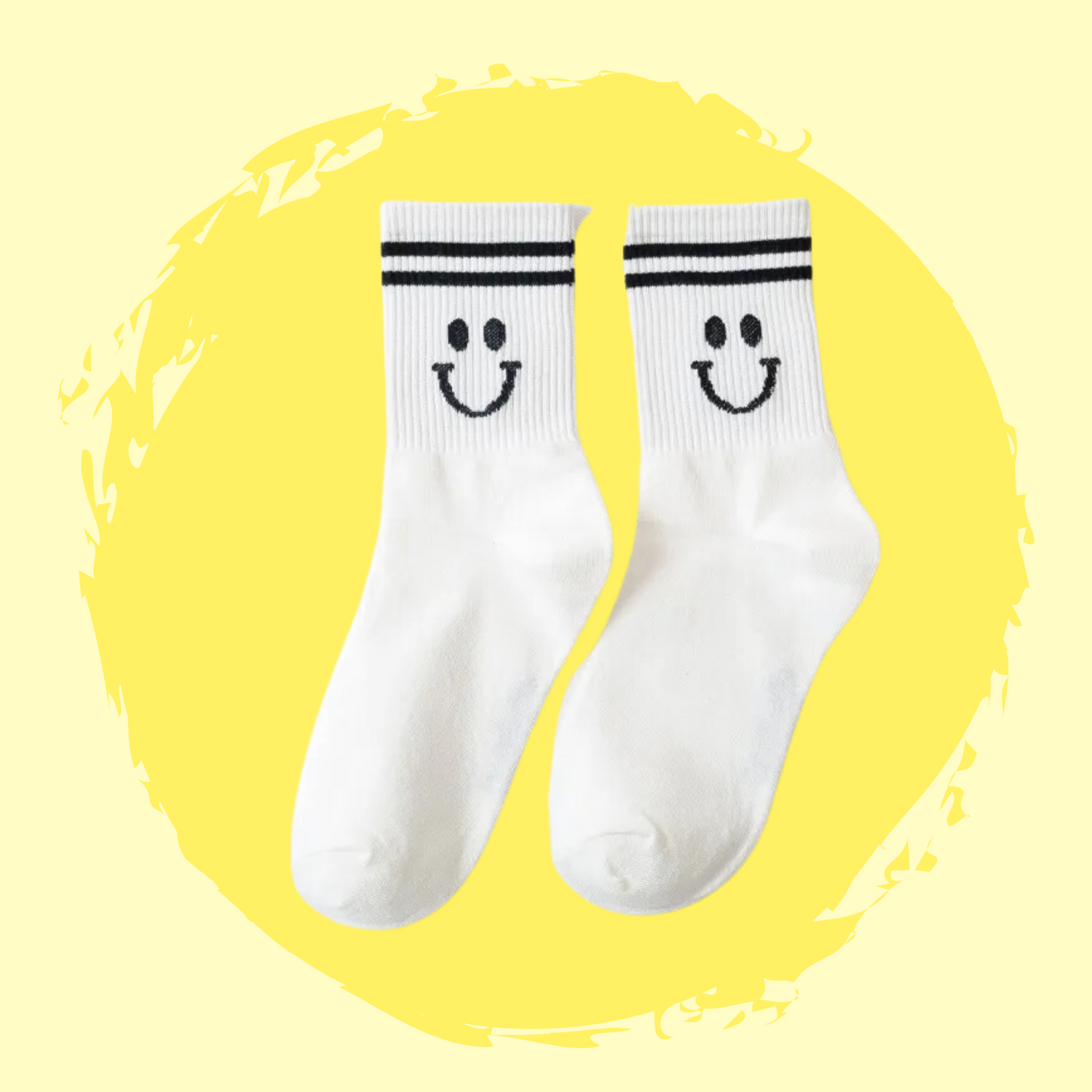 Smiley Two Stripe Sock Letterbox Gift