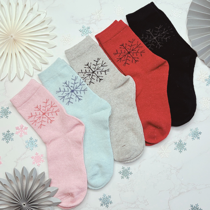 Luxury Festive Sock Letterbox Gift – Cosy Christmas Gift for Her (5 Pairs)