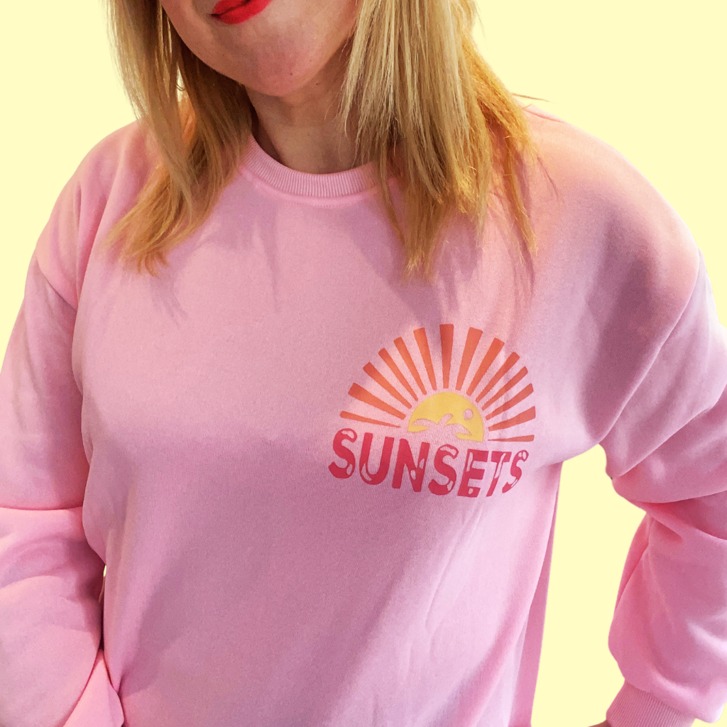 Forever Chasing Sunsets Sweatshirt - Pink