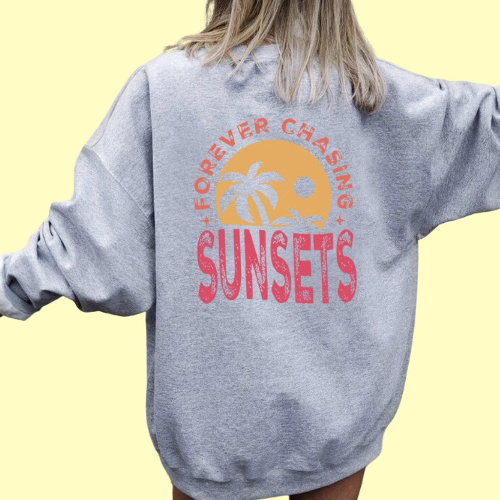 Chasing Sunsets Sweatshirt - Grey