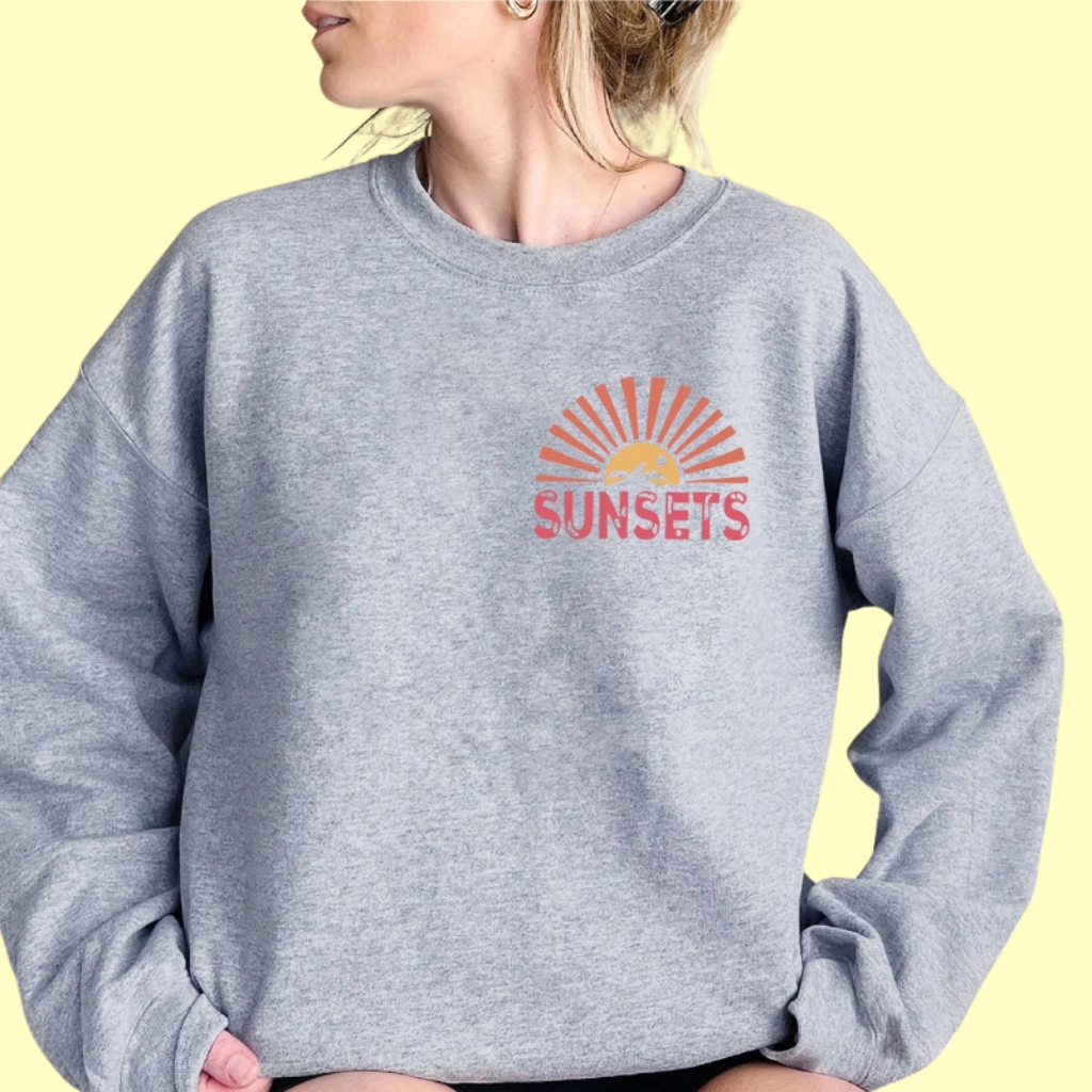 Chasing Sunsets Sweatshirt - Grey