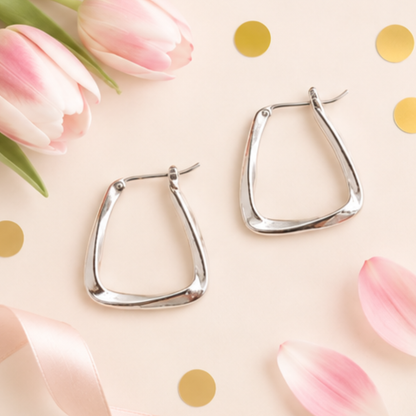 Silver hoop earrings