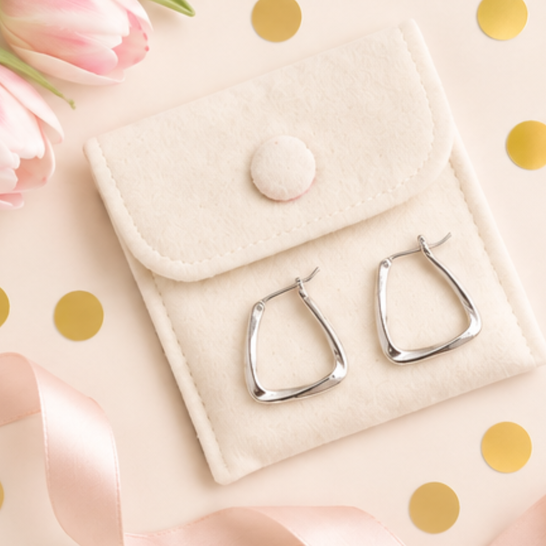 Silver hoop earrings