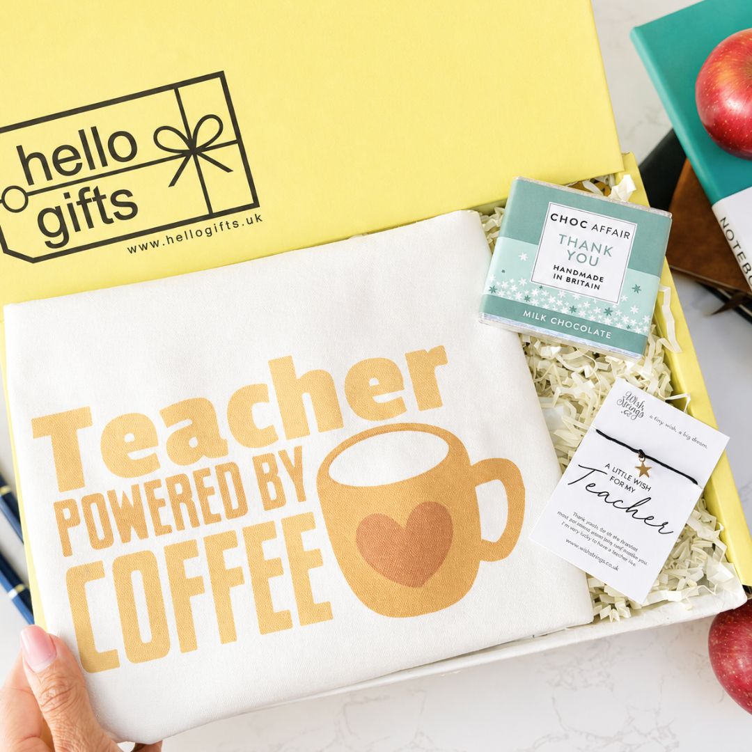Thank You Teacher Gift Box With Tote Bag, Chocolate And Bracelet