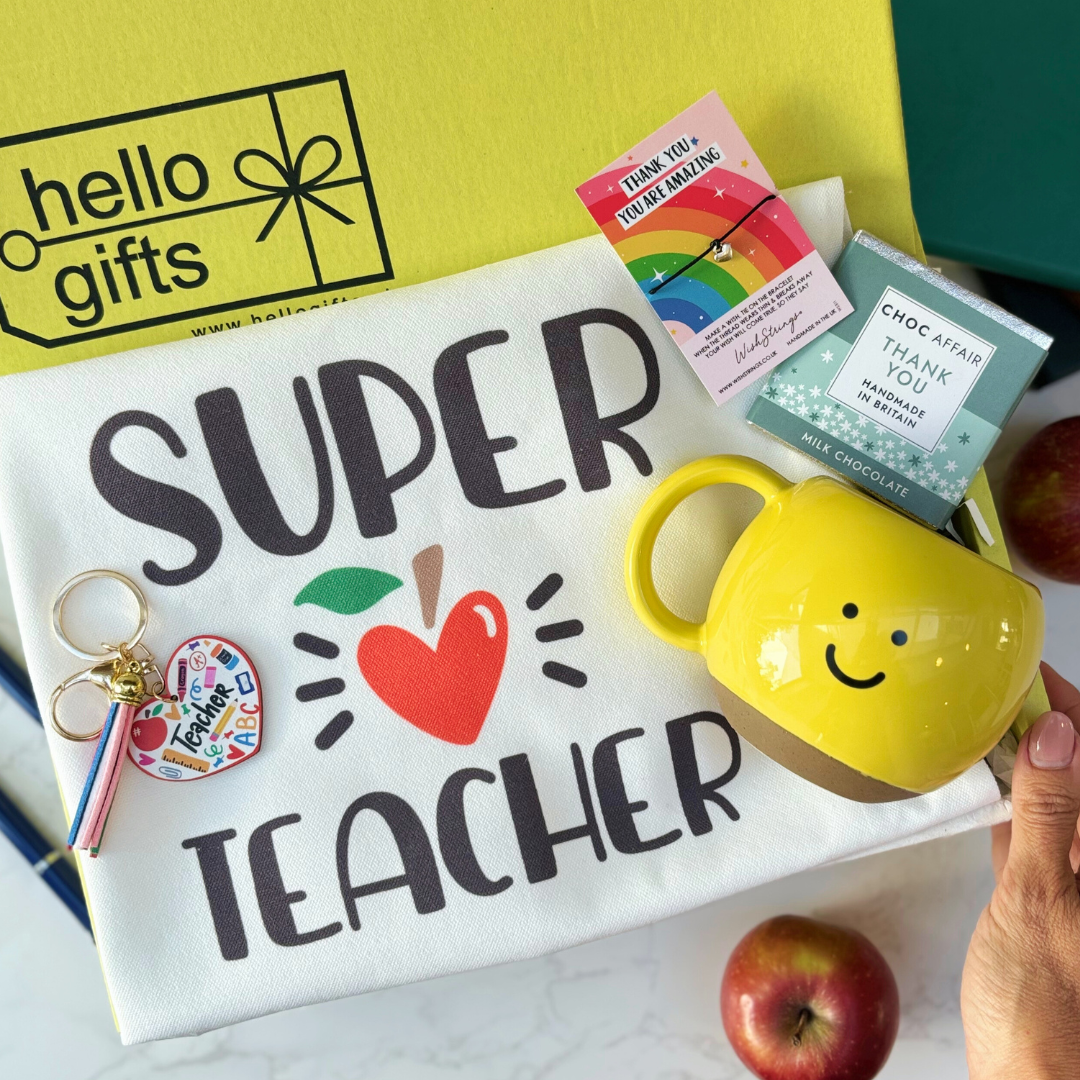 Super Teacher Thank You Gift Box – Rainbow Treats &amp; Keepsakes