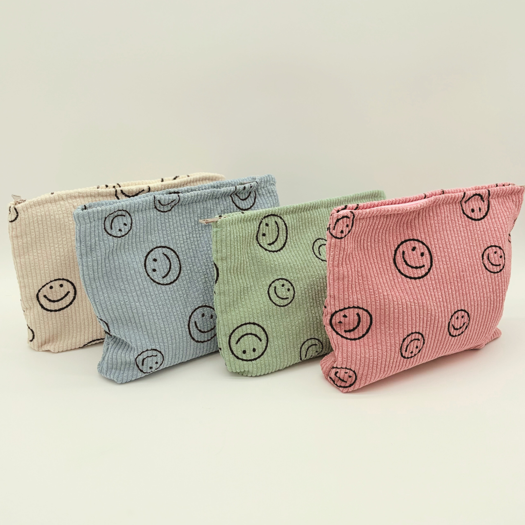 Smiley Face Cosmetic / Make Up Bag - NEW