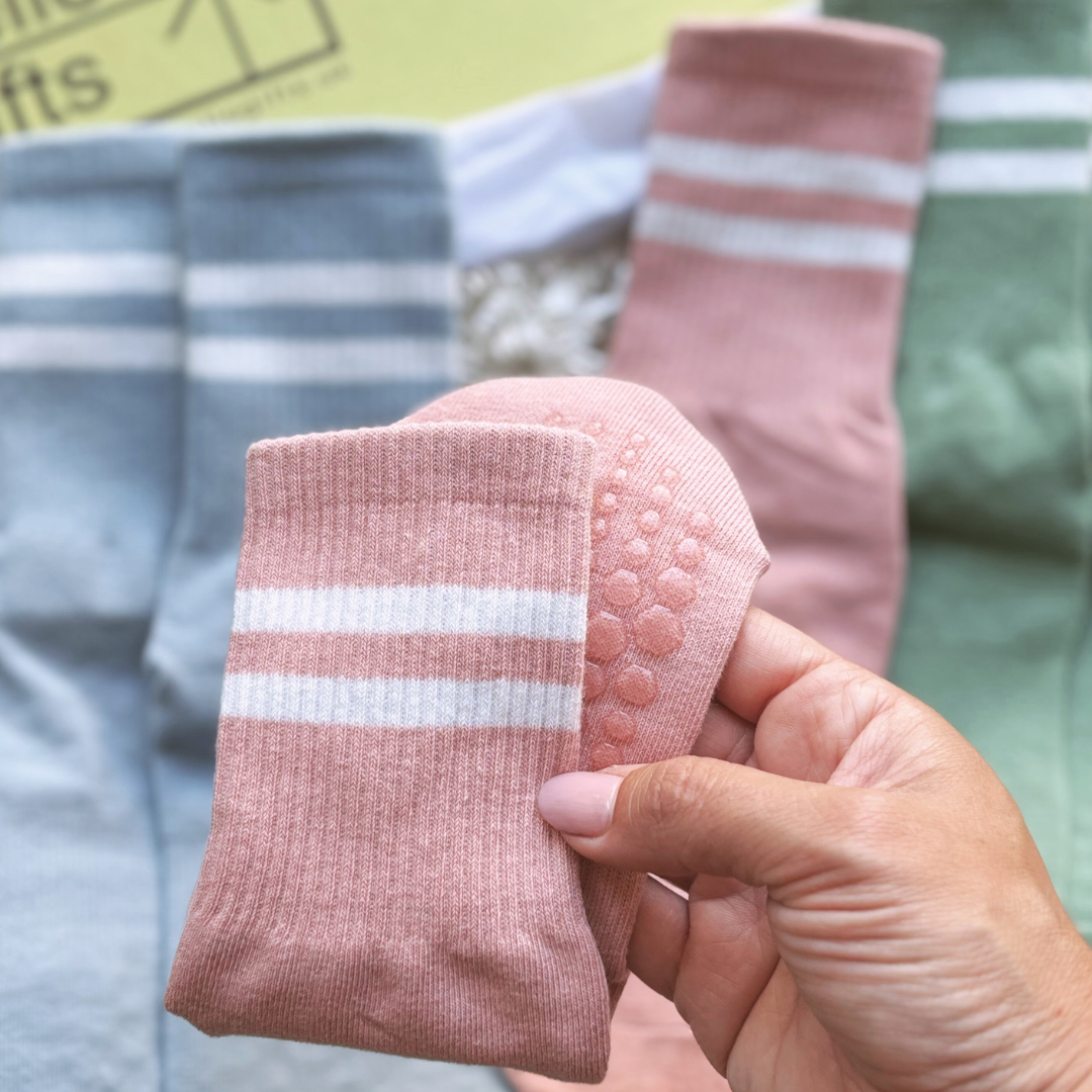 Yoga, Pilates, Lifestyle Grip Socks Letterbox Gift Set - Pastel