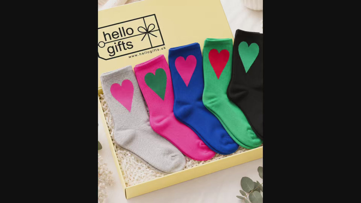 All You Need Is Love &amp; Heart Socks Gift Box for Her