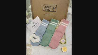 Product reel for Pilates socks gift box