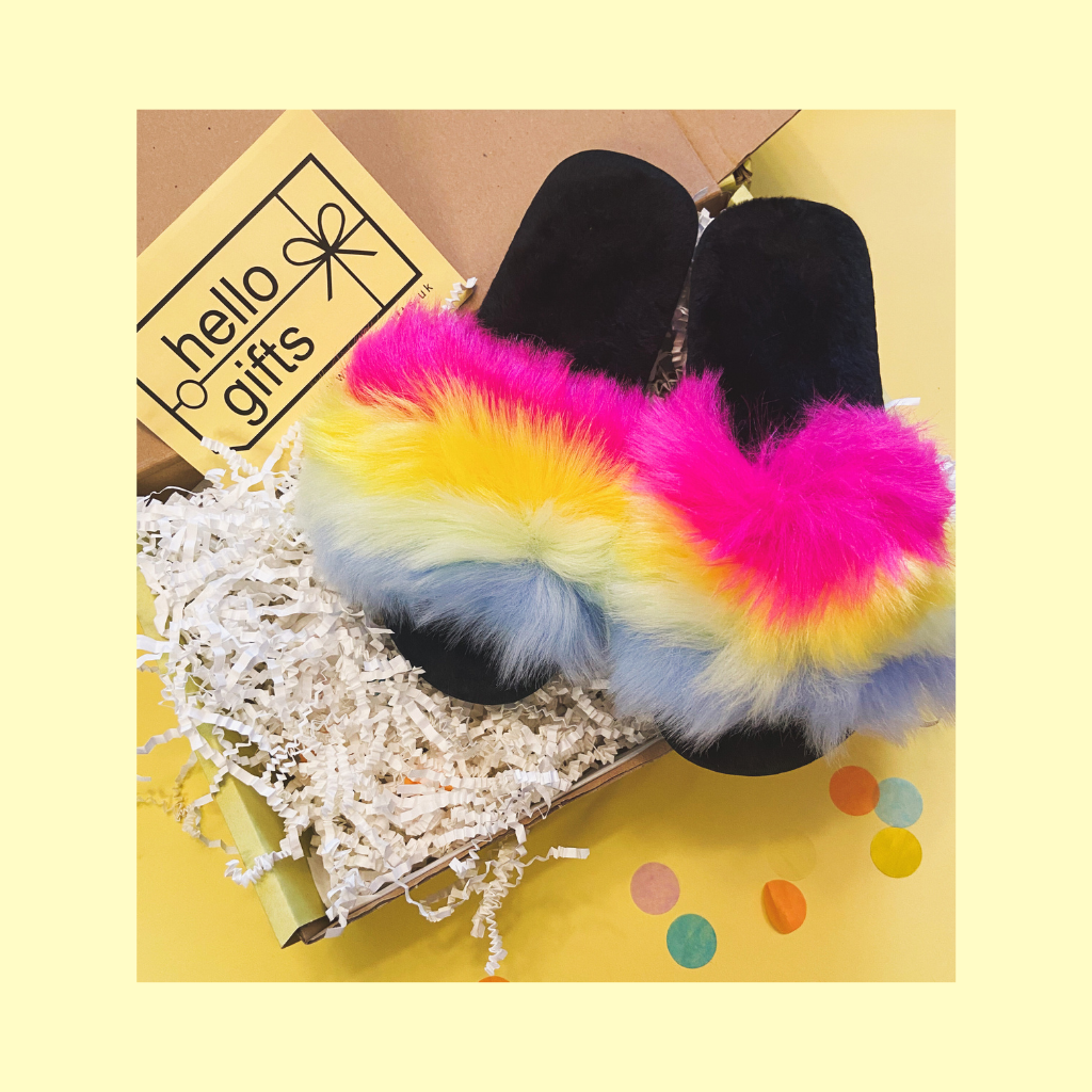 Rainbow shop furry slides